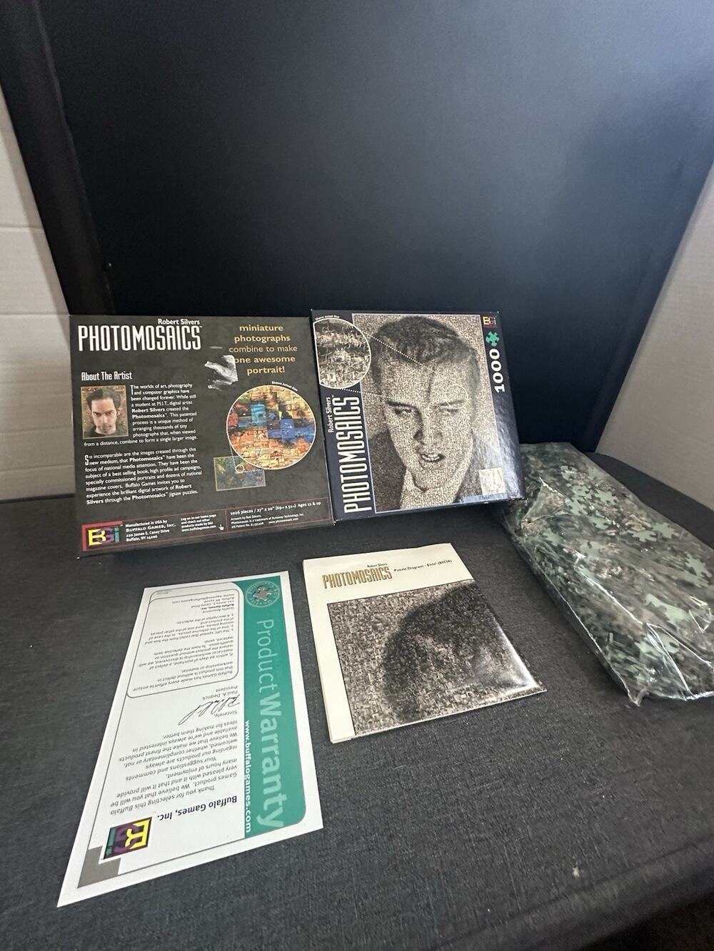 Elvis Presley Photomosaics Robert Silvers 1026 Pc Puzzle 2002 Sealed Bag Poster